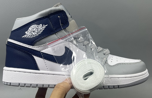 Air Jordan Retro 1 Grade AAA DarkBlue Grey - Click Image to Close